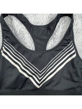 C9 Womens Size XS/S Power Core Racerback Top Sports Bra Black White Striped